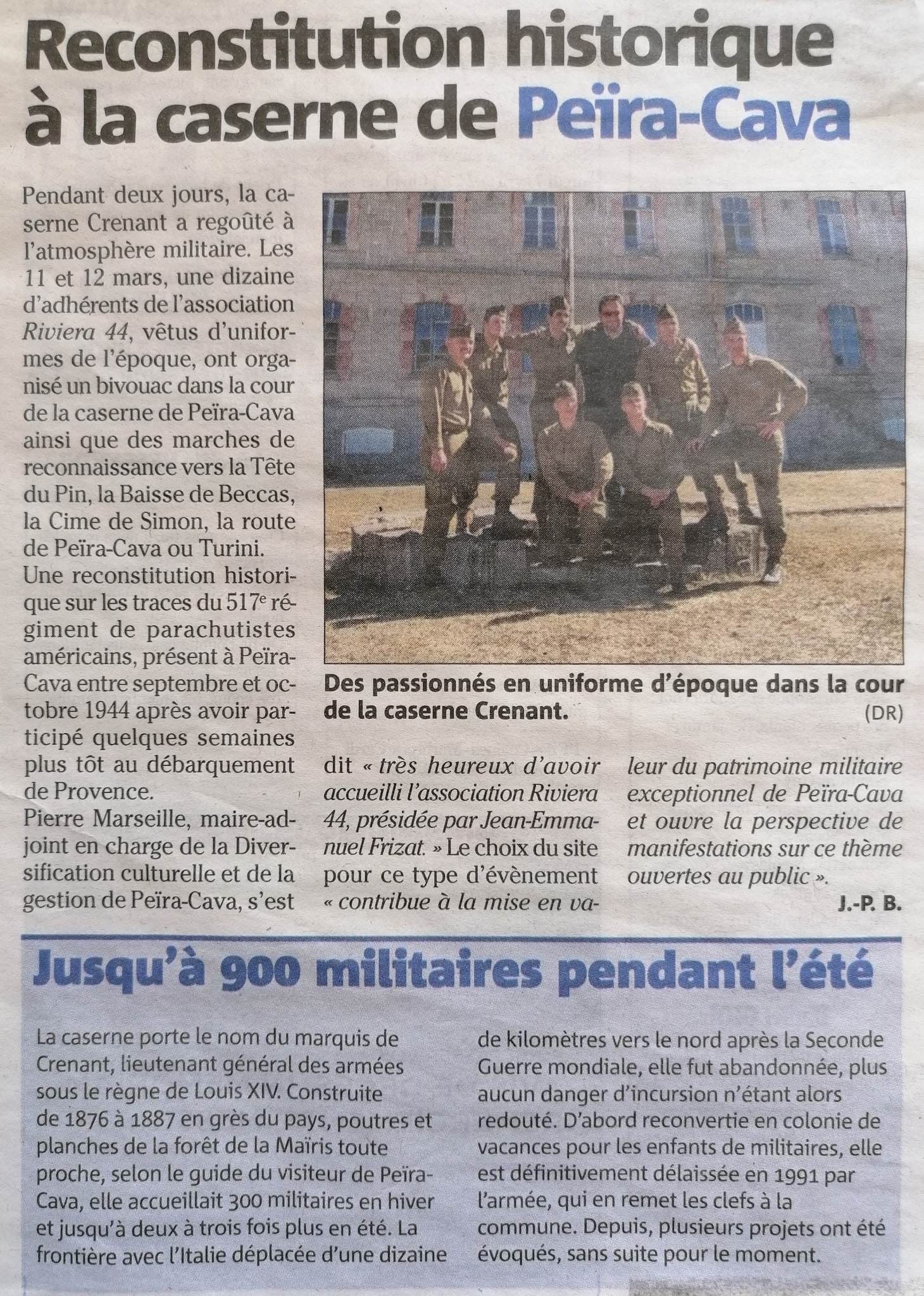RECONSTITUTION HISTORIQUE CASERNE